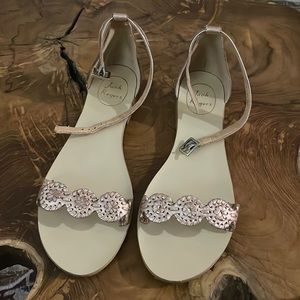 Jack Rogers Daphne Rose Gold Sandals Size 8.5